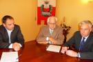 Menesini, Riccardi e Del Ghingaro al tavolo della conferenza stampa