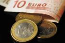 Monete e una banconota d'euro