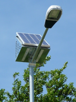 Un lampione fotovoltaico
