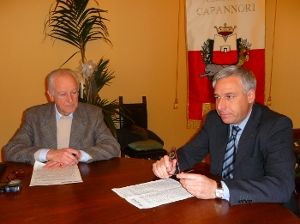L'assessore alle attività produttive, Mariano Manfredini, e il sindaco, Giorgio Del Ghingaro
