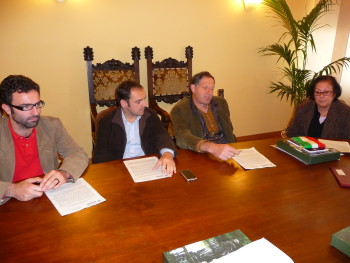 Da sinistra verso destra: l'assessore Ciacci, il vice sindaco Menesini e gli assessori Ghiilardi e Baroni